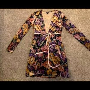 Top Shop, Velvet Wrap dress size 4